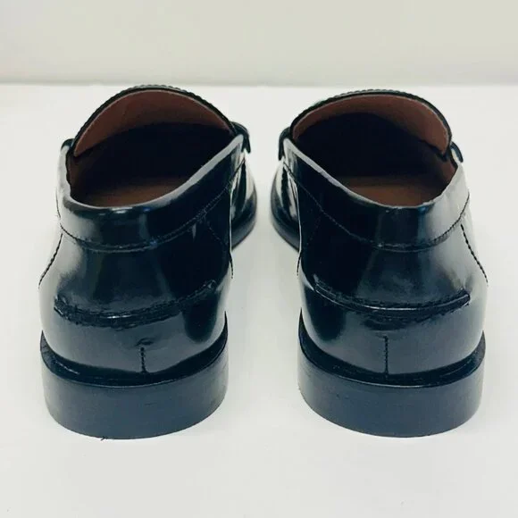 Madewell Penny Loafer In Leather True Black Size 7.5 New In Box - Picture 6 of 10